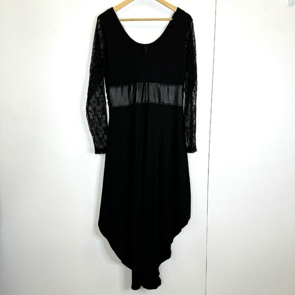 Royal Bones Dress Daang Goodman Size XL Black Hi Low Grunge Goth Emo Punk Witchy - Picture 5 of 5